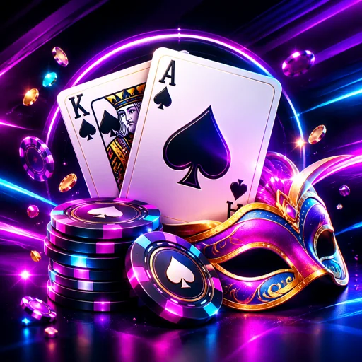 Mesa de blackjack com cartas reveladas