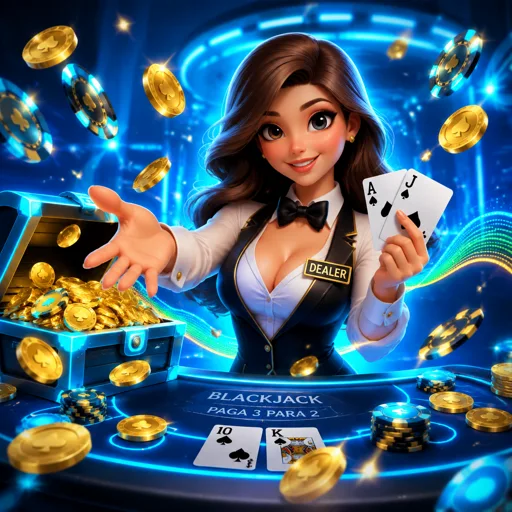 Dealer revelando cartas na mesa de blackjack ao vivo